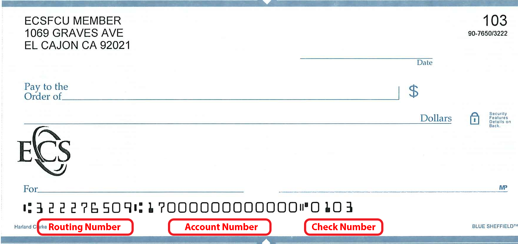Sample ECS check with labels