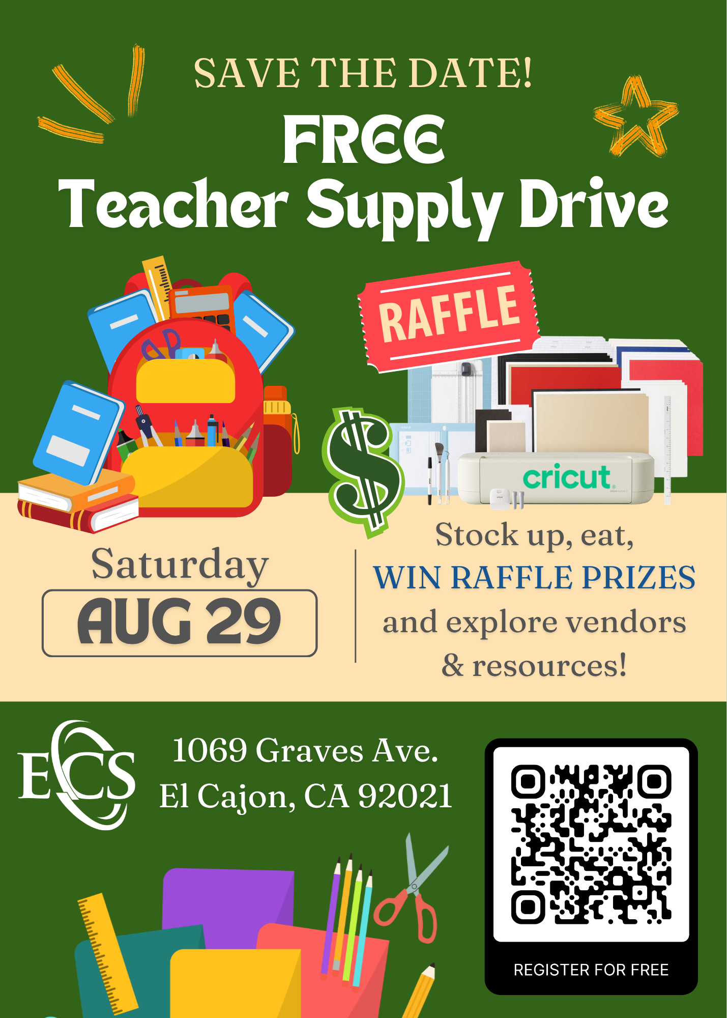 Free teacher supply drive Aug 29