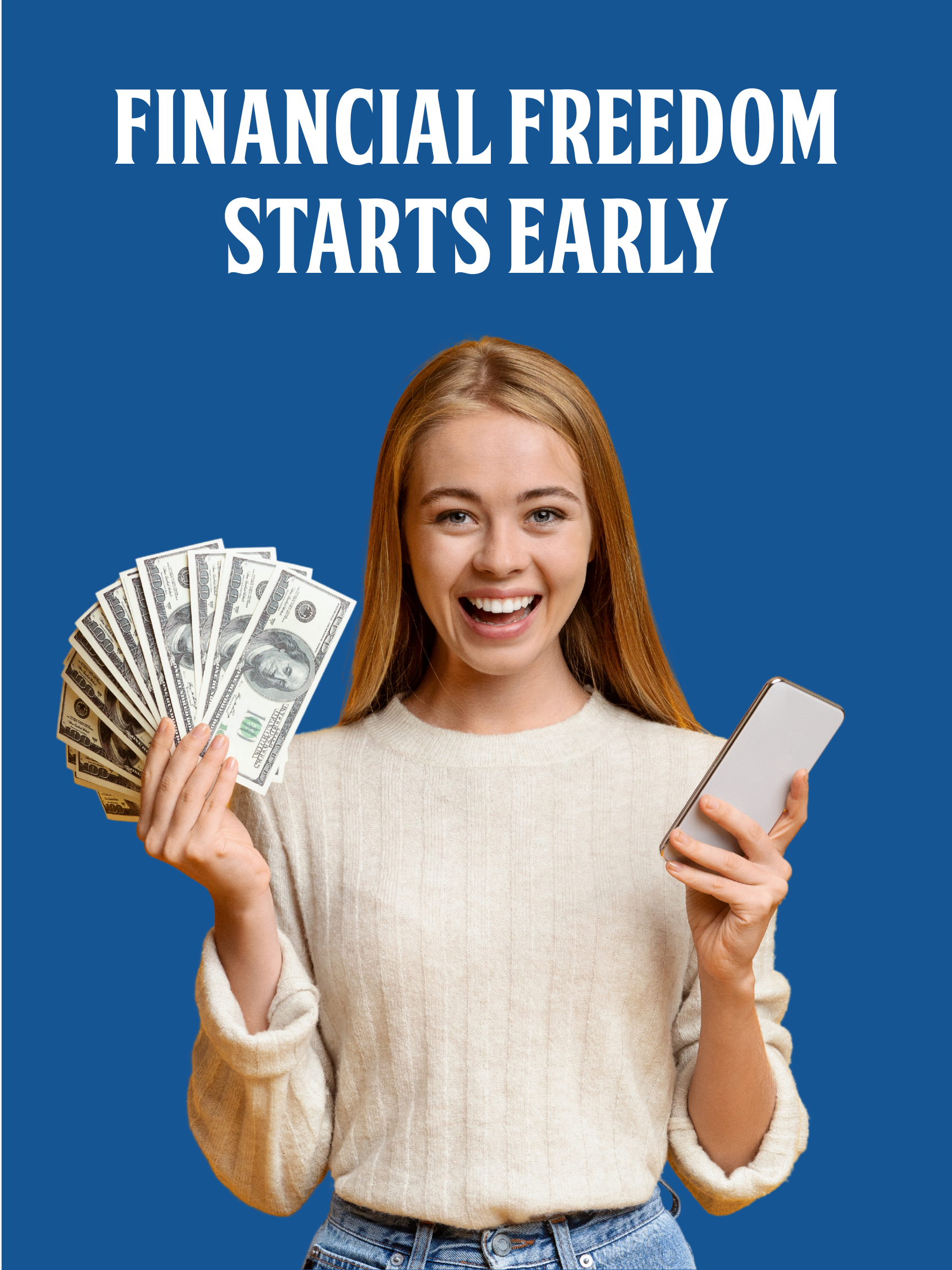 Teen Checking Website Image Financial Freedom Starts Early