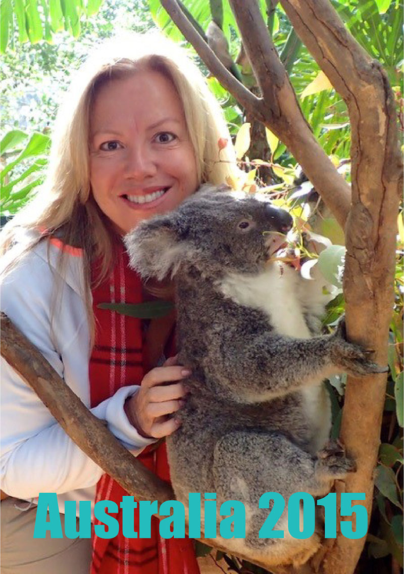 Cathy Sprecco with Koala - Australia 2015